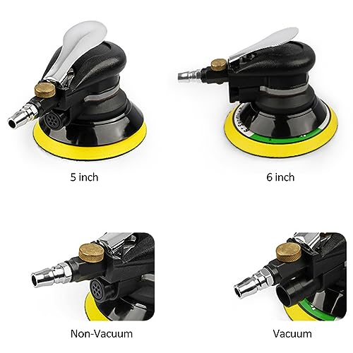 Polidores,ERYUE Lixadeira Orbital Aleatória de Ar 6'' Heavy Duty Pneumática Palm Sander Polimento