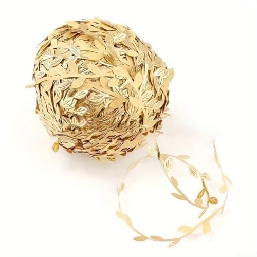 Image of Helilyco Artificial Willow Vine Garland 20m Gold Silver Coloured Faux Leaves for Wedding Decor Party Backdrop Stairs Door Frame Home Office Decoration Flexible PVC Rattan(Gold)