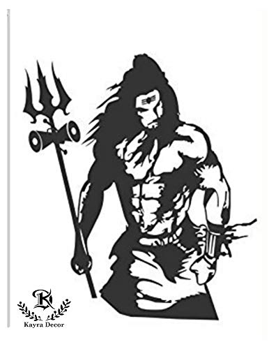 Image of Kayra Decor Stencil for Wall Painting - Lord Mahadev Pack of 1, 24 inch x 40 inch - (KDS36005)