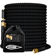 TITAN Garden Hose 50FT – Lightweight Flexible Garden Hose, Kink-Free, Non-Expanding Water Hose wi...