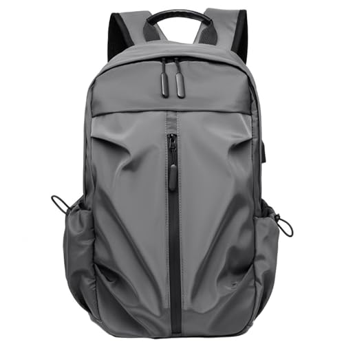 Image of Anynoch Business Backpack for Men, Waterproof High Tech Work Rucksack with Luggage Strap Design and USB Charging Port, Travel Laptop Backpack Fits 14 Inch Notebook (gray)