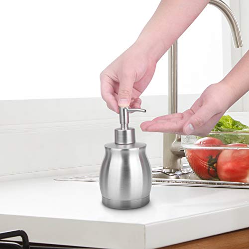 Lala Dolce B07SRXLRTJ Stainless Steel Countertop Soap Dispenser Liquid Bottle And Pump, Suitable For Various Places Such As Kitchen And Bathroom thumb #5