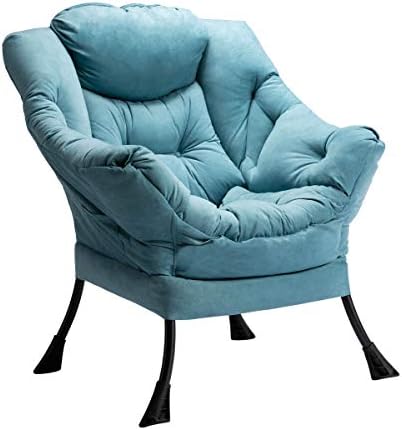 HollyHOME Lazy Chair with Armrest and Side Pocket, Comfy Accent L...