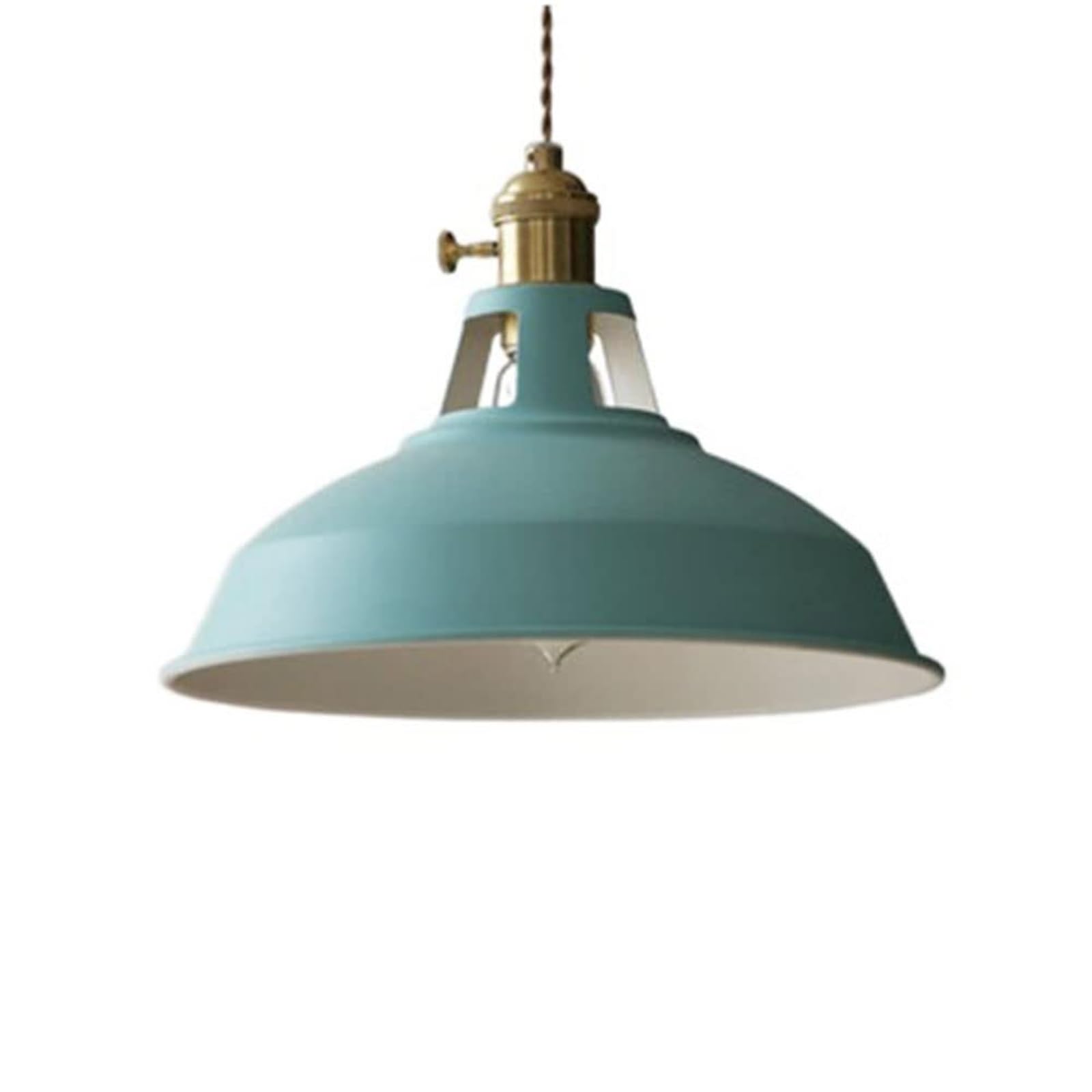 KHUKHU Rustic Hanging Light 10.2" 1-Light Farmhouse Industrial Hanging Lamp Yellow Kitchen Island Pendant Light Barn Edison Lamp E26/E27 Lamp for Home Ceiling Pendant/Table Lamp(A,26CM)