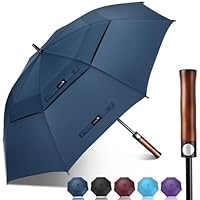 ZOMAKE Regenschirm Groß Sturmfest L - Großer Golf-Regenschirm, Windsicher & Stabil, Automatik Großer Schirm, Herren & Damen, 2 Personen, Outdoor & Reise(Marineblau)