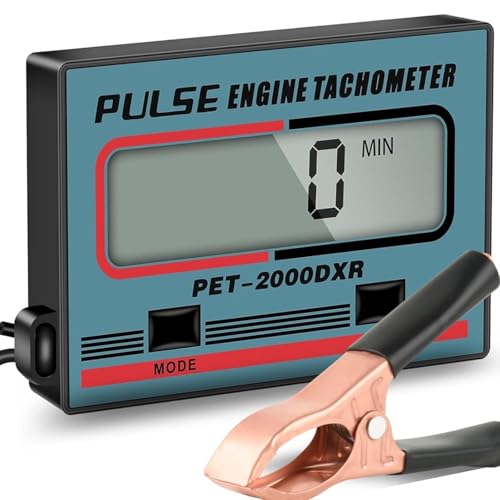 Tachymètre Numérique Tronçonneuse Tachymètre Sans Fil Inductif,Compte-Tour Moto 2/4 temps,Moteur Rappel De Maintenance Outil pour Tondeuse À Gazon ZTR, Générateur...