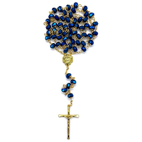 mxelves Rosários rosários de cristal artificial rosário cruz presentes católicos mn, Zinco, Sem Pedr