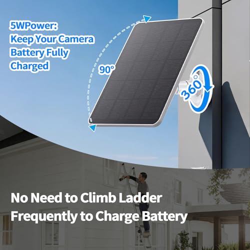 Panel solar 5V resistente a la intemperie para carga de cámaras exteriores 5
