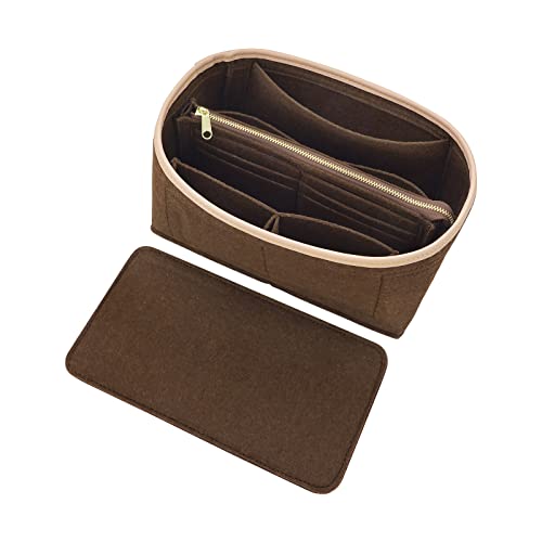 Purse Organizer & Base Shaper Fit Speedy 35 , Felt Bag Insert For Handbags With Metal Zipper [Bag In Bag] (X-Large, Brown) (Ks6) #TOP7
