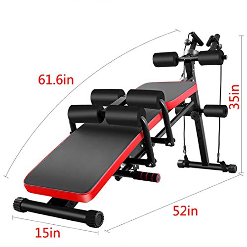 8 IN 1 Abdominal Trainers Push Ups Workout Beauty Waist Machine Height Adjustable Trainer Sit-up Exerciser for Home Gym,Dumbbell Bench