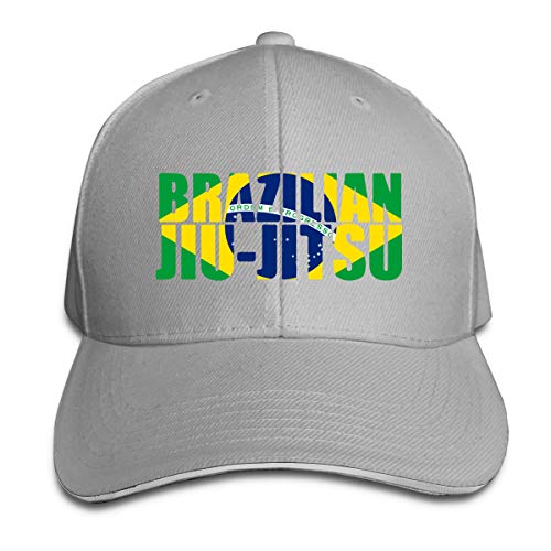 Brazilian Jiu Jitsu Flag Adjustable Sandwich Headgear Vintage Dad Hat Gray