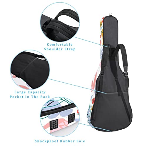 Housse étanche pour guitare acoustique avec double bandoulière et poche Motif plumes colorées, Multicolore 06, 42.9×16… - Les Beatles, Paul McCartney, John Lennon, RIngo Starr, George Harrison Housse étanche pour guitare acoustique avec double bandoulière et poche Motif plumes colorées, Multicolore 06, 42.9x16… – Image 4