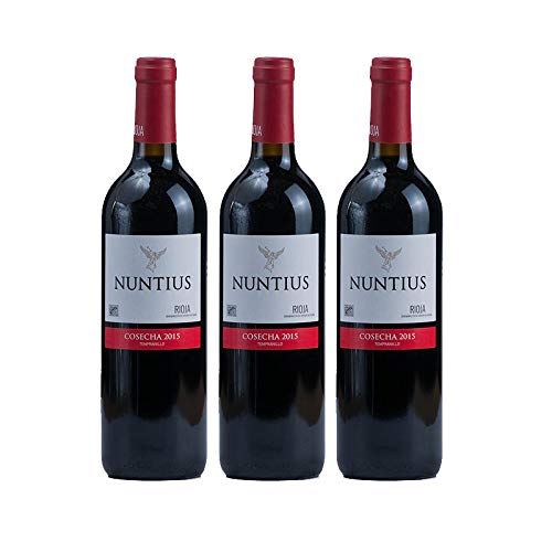 Vino tinto Nuntius Cosecha de 75 cl - D.O.Rioja - Bodegas Grupo Estevez (Pack de 3 botellas) Cover