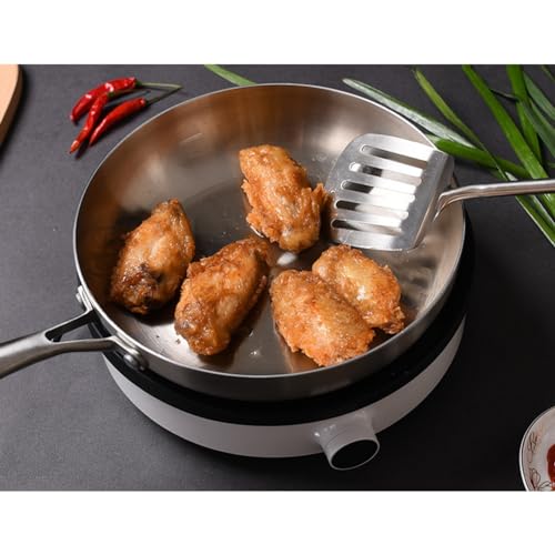 Pqahffowr Stainless Steel 3 Ply Frying Pan Wok Pan Cooking Fried Steak Gas Stove Pot Electromagnetic Saucepan Nonstick Pan 28cm - Image 6