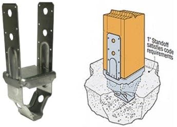 Fastener Connection TIE PBS 4 in. x 4 in. ZMAX Galvanized Standoff Post Base
