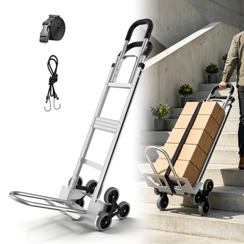 Aluminum 2 in 1 Hand Truck Dolly Cart with 6