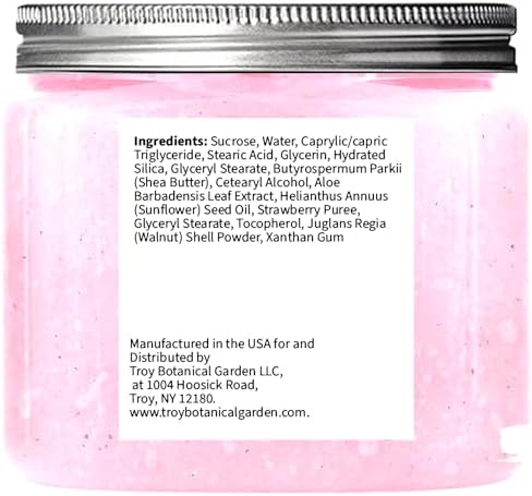 Strawberry Ice Cream Sugar Scrub 10 oz - Pack of 3 - Natural Strawberry Formula - Deliciously Fragrant, Refreshing, and Skin-Polishing Care - The Best Gift to Friends