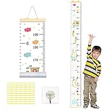 KINDERZIMMER WANDDEKORATION: Baby Wachstum Diagramme hat süße Cartoon Tier Design und kann als Raumdekoration. Ihren Kinder können Seine Höhen jederzeit messen, um mehr auf Ernährung und Bewegung zu achten. Z.B. Wänden, Fenstern, Wohnzimmern, Türen, Bücherschrank, Flur, im Schrank.