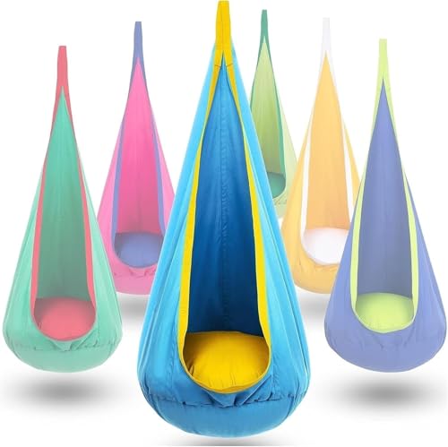 tylxayoxa Hängehöhle Zeltschaukel F. Drinnen & Draußen | Inkl. Aufblasbare Matten Und Zubehör - Bis 200KG | Hängesitz Für Zum Kuscheln Lesen Für(E)