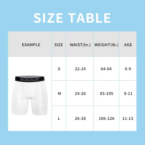 Youth Boys Baseball Padded Sliding Shorts Protective Athletic Compression Underwear Baseball Football Lacrosse3
