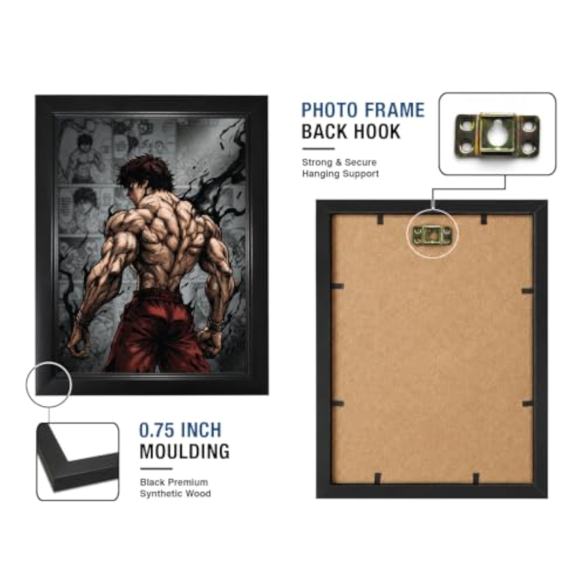 Anime Poster with Frame, Manga Wall Art for Gaming Room