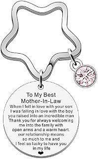 JETTOP Step Mum Gifts Keyring Bonus Mum Gifts for Birthday Christmas Mother in Law Present Mother Day Gift So Lucky Have You in My Life