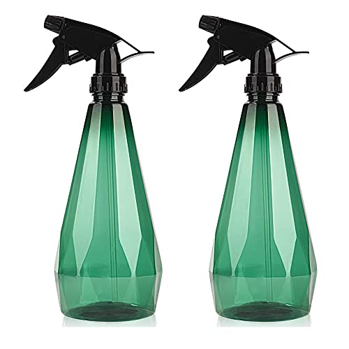 UOOLI SprüHflasche Pflanzen Cleaning Spray Bottle - Leer Plastik Bottle Adjustable Spray Bottle Refillable Transparent Sprüher for Blumen Gardening 500 ml X 2 Cover