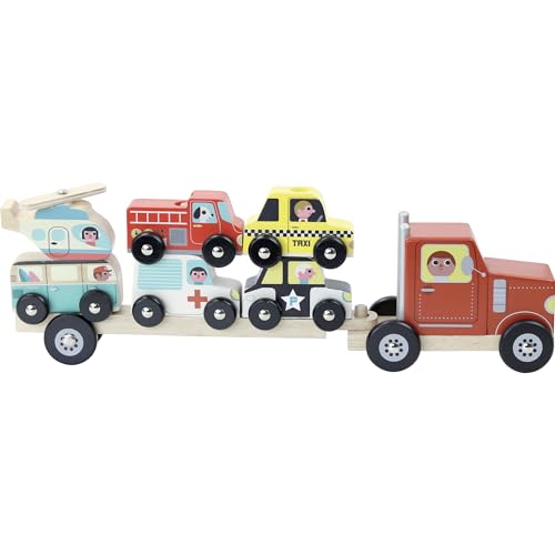Vilac Empil'auto véhicule en bois pour stimuler la concentration des petits