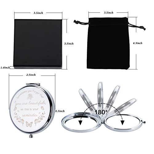 Fanice Eos Inspirational Compact Mirror Gift For Women Girl Female Girls Sisters Mother's Day Graduation Daughter Gift From Mom Dad Wife Girlfriend Anniversary Wedding Christmas Stocking Stuffer #TOP6