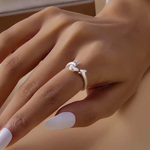 Unique Dachshund Inspired Rings Adjustable Size Open Rings Jewelry Personality Finger Decoration Retro Fingers Ornament4