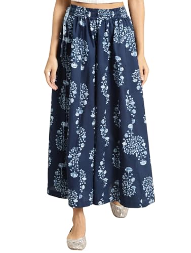 Image of TAG-7 Women Printed Flared Palazzos