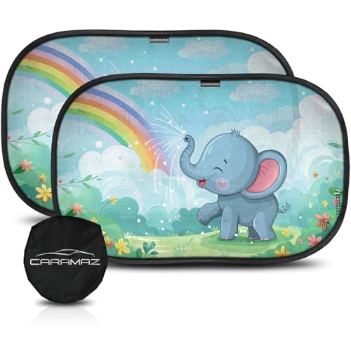 Image of CARAMAZ Car Window Shade for Baby with Certified UV-Protection 2 Pack - 20"x12"