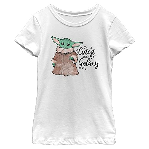 T-shirt Star Wars Mandalorian blanc taille M idéal pour les journées d'école des filles