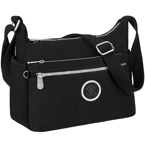 NEWIROVE Bolso Bandolera Mujer Grande Bolso Nylon Mujer Impermeable Crossbody Bag Women Múltiples Bolsos Bandolera Con Correa Ajustable Para Viajar, Escuela, Trabajo.Negro NEWIROVE Bolso Bandolera Mujer Grande Bolso Nylon Mujer Impermeable Crossbody Bag Women Múltiples Bolsos Bandolera Con Correa Ajustable Para Viajar, Escuela, Trabajo.Negro