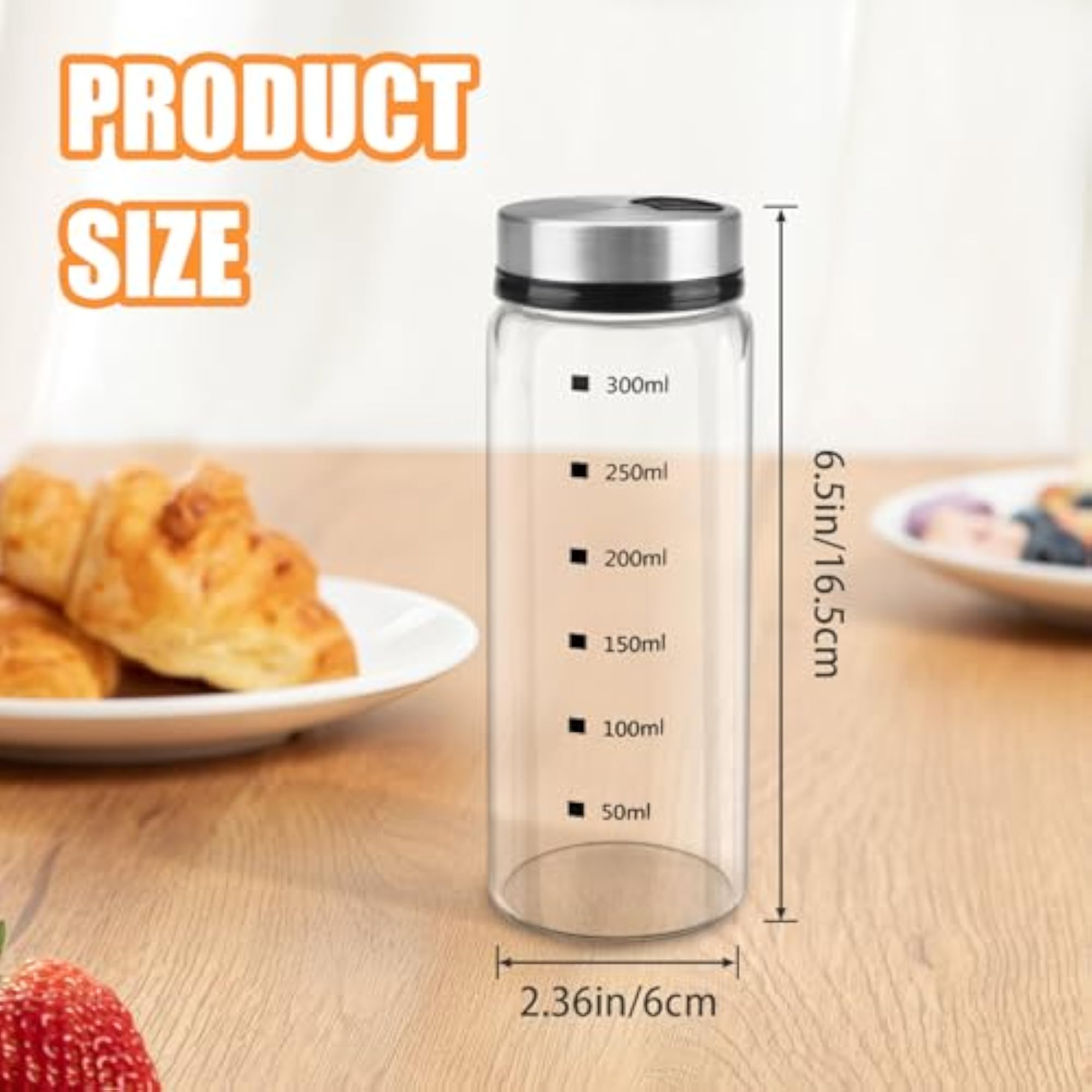 Glass Spice Shaker with Adjustable Pour Holes