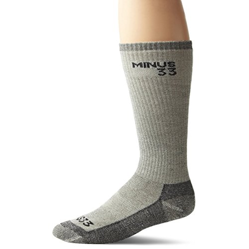 Minus33 Merino Wool 9402 Expedition Mountaineer Sock Grey Heather Size Large #TOP1