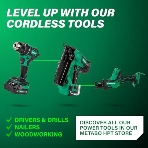 Metabo HPT 18V Cordless One-Handed Reciprocating Saw, Lightweight Design, Compact Saw Size, High-Speed 3,200 Strokes Per Minute, Versatile Blade Compatibility, LED Light, CR18DAQ4 thumbnail 9