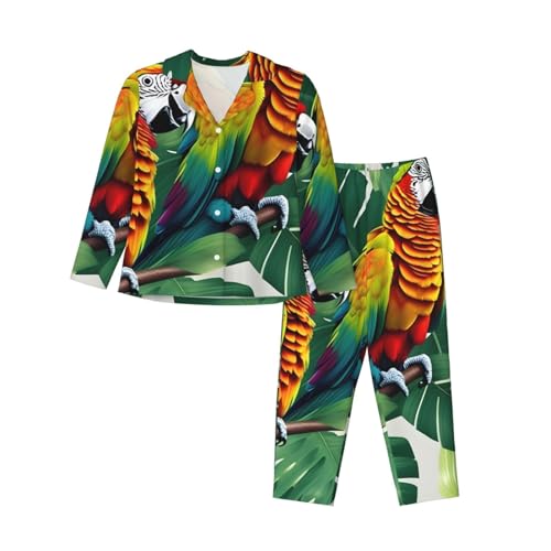 Pyjama de nuit femme à fleurs exotiques pour un sommeil frais et léger