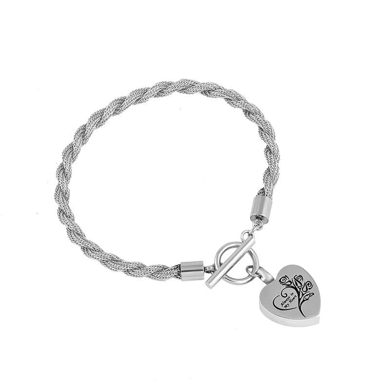 Bracelet de crémation 60mm avec chaîne à corde, un cadeau de condoléances mémorable