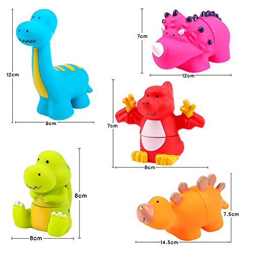 Iwobi 5 Pezzi Dinosauro Giocattoli da Bagno in