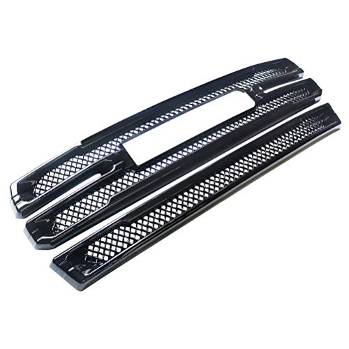 Ninte Grille Cover For 2019-2022 Gmc Sierra 1500 Slt, Abs Pianted Gloss Black Front Bumper Hood Mesh Grill Cover #TOP5