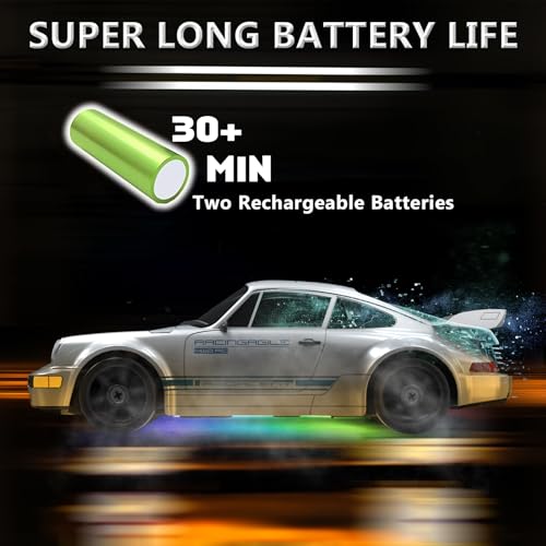 Image of RC Drift Car 1:24 Remote Control Car 4WD 15KM /H High Speed Racing Sport Car with LED Lights RC Cars Toy for Kids Boys Girls Adults Gifts Birthday Christmas