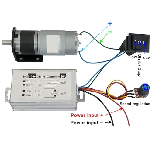 Moteur planétaire CC 24V à couple élevé et micro-basse vitesse pour régulation PWM