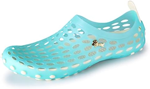 Water Shoes Women Sandals Shower Swim Pool Beach River Shoes Aqua Comfort Garden Clogs Light Blue 8.5 US