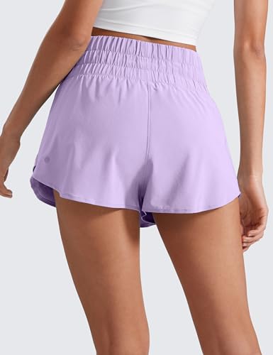 Image of CRZ YOGA Ruffle Skirt Overlay Athletic Shorts | High Waisted, Quick Dry, Lightweight, Flowy, A Zip Pocket, for Women