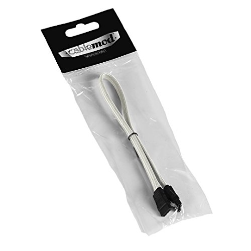 CableMod ModFlex Sleeved SATA 3 Cable (White, 30cm)