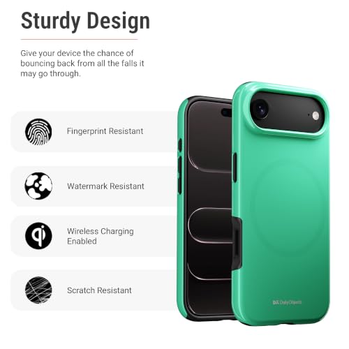 Image of DailyObjects Enamel Bumper MagSafe Case for iPhone Air Compatible with Mag-Safe Wireless Charging | Mint Hybrid Magnetic Back Cover