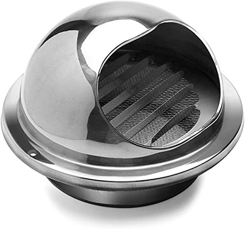 Hon&Guan 4 Air Vent, Stainless Steel Ventilation Grille Cover External Extractor Wall Vent Outlet.