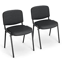 BASETBL Konferenzstuhl Stapelbar, Stapelstühle – Besucherstuhl mit Polsterung & Stabilem Metallgestell, Wartezimmerstuhl/Stapelstuhl für Büro, Konferenzraum & Empfangsbereich, Zwei Stühle