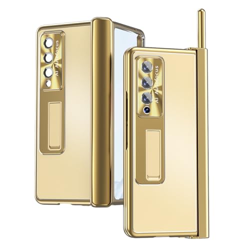 Coque Samsung Galaxy Z Fold 7 en métal luxueux avec rabat et charnière renforcée
